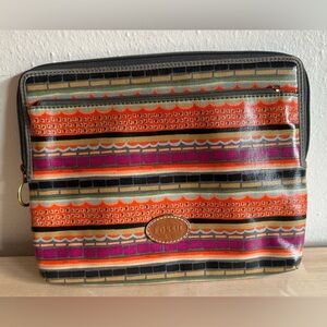 Fossil Vibrant Striped Cosmetic Bag